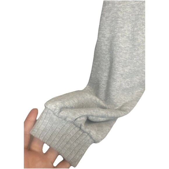 Aerie Womens Med Gray 1/2 Snap Collared Long Sleeve Sweatshirt Top Sz L Comfy - Picture 3 of 7